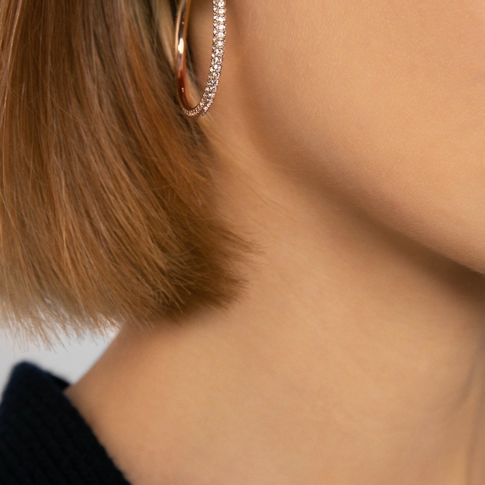 5383938 Swarovski Küpe Stone:Pe Hoop Silk/Ros 5383938