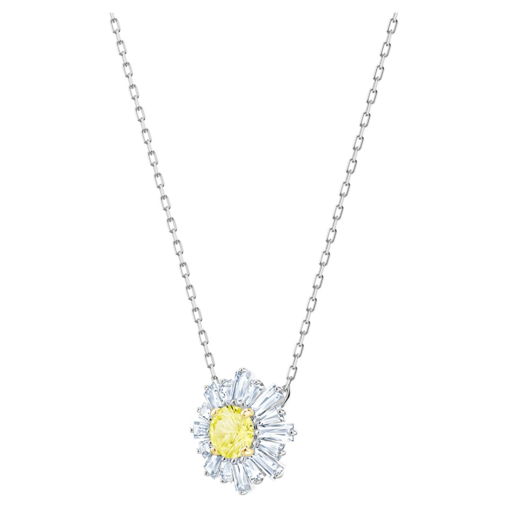 Swarovski Sunshine Kolye Sarı Beyaz Rodyum Swarovski Sunshine Kolye Sarı Beyaz Rodyum