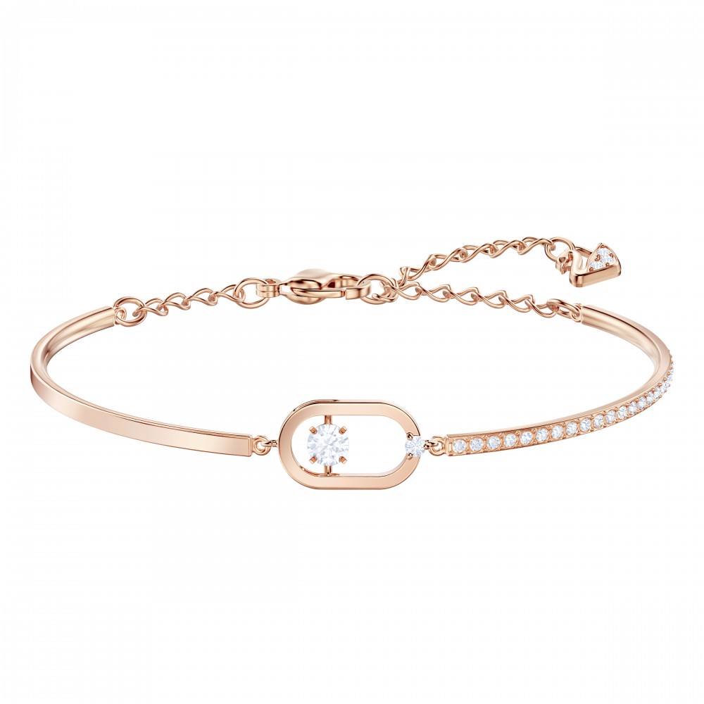 Swarovski North Bileklik, Beyaz, Pembe altın rengi kaplama - 5472382 Swarovski North Bileklik, Beyaz, Pembe altın rengi kaplama - 5472382