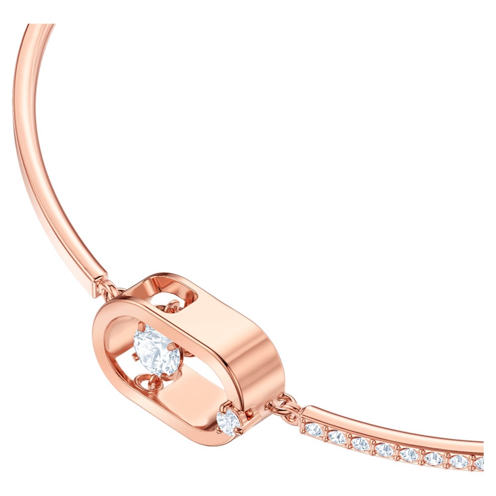 Swarovski North Bileklik, Beyaz, Pembe altın rengi kaplama - 5472382 Swarovski North Bileklik, Beyaz, Pembe altın rengi kaplama - 5472382