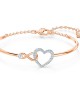 5518869 Swarovski Infinity Heart Bileklik, Beyaz, Karışık metal - 5518869