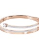 Swarovski Fresh Bileklik, Beyaz, Pembe altın rengi kaplama L