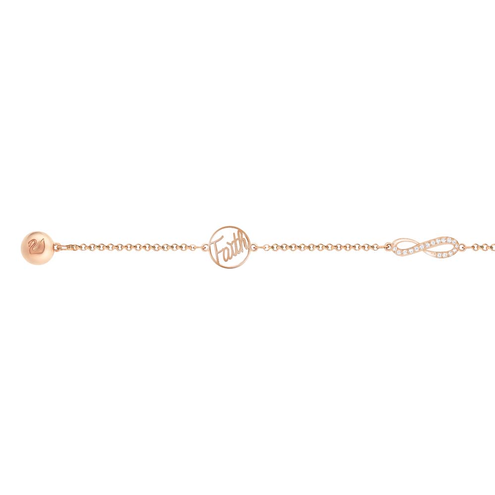 Swarovski Remix Collection Infinity Strand, Siyah, Pembe altın rengi kaplama M - 5365734 Swarovski Remix Collection Infinity Strand, Siyah, Pembe altın rengi kaplama M - 5365734