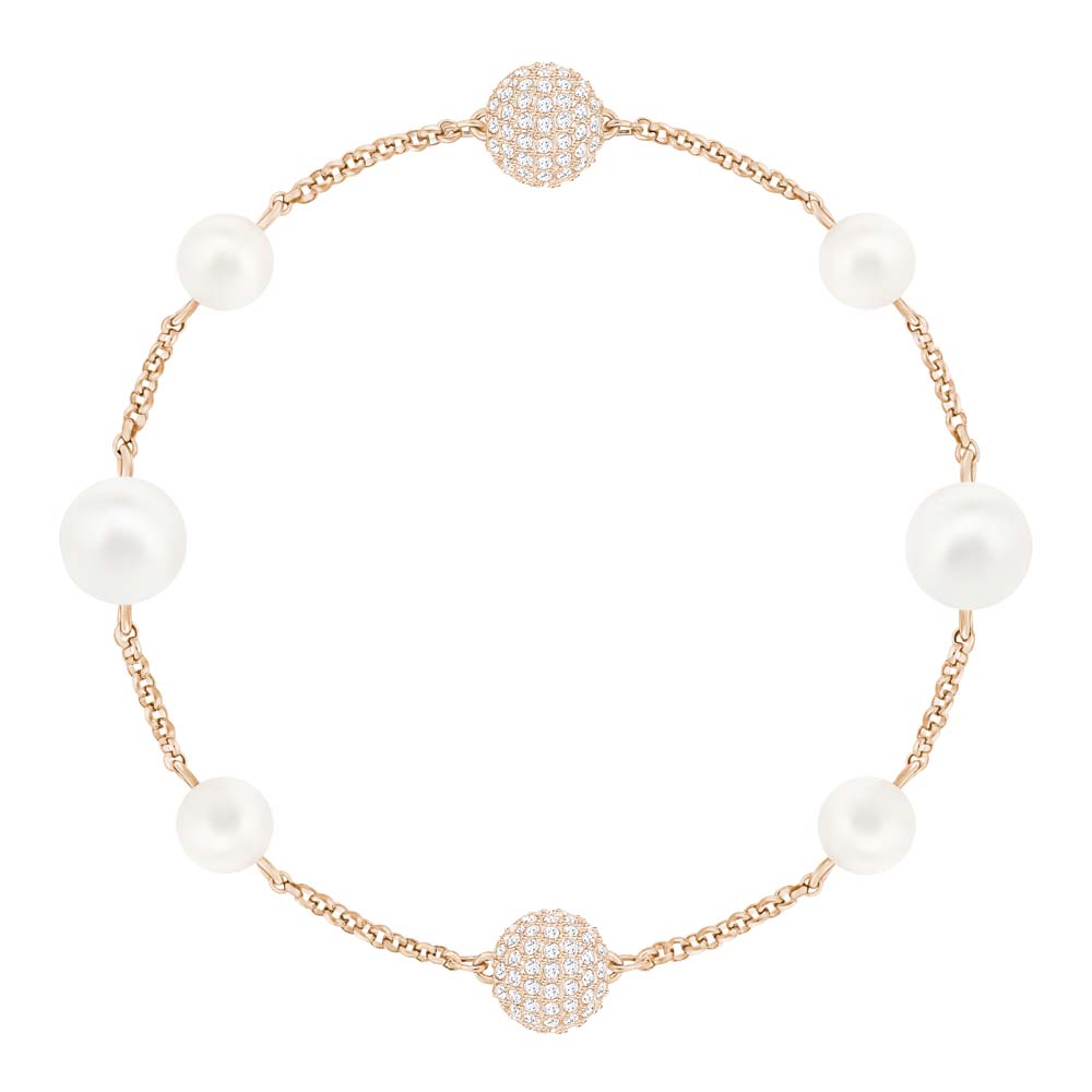 Swarovski Remix Collection Round Pearl Strand, Beyaz, Pembe altın rengi kaplama M - 5365738 Swarovski Remix Collection Round Pearl Strand, Beyaz, Pembe altın rengi kaplama M - 5365738