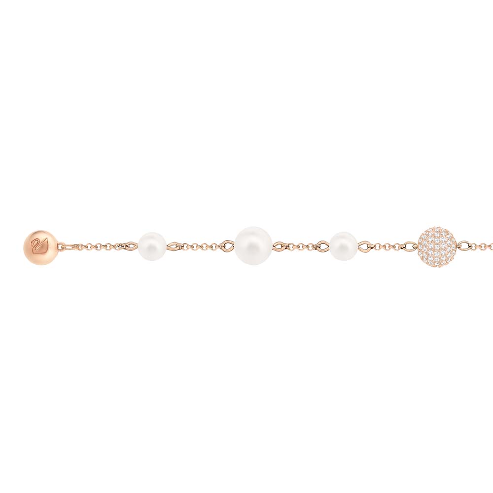 Swarovski Remix Collection Round Pearl Strand, Beyaz, Pembe altın rengi kaplama M - 5365738 Swarovski Remix Collection Round Pearl Strand, Beyaz, Pembe altın rengi kaplama M - 5365738