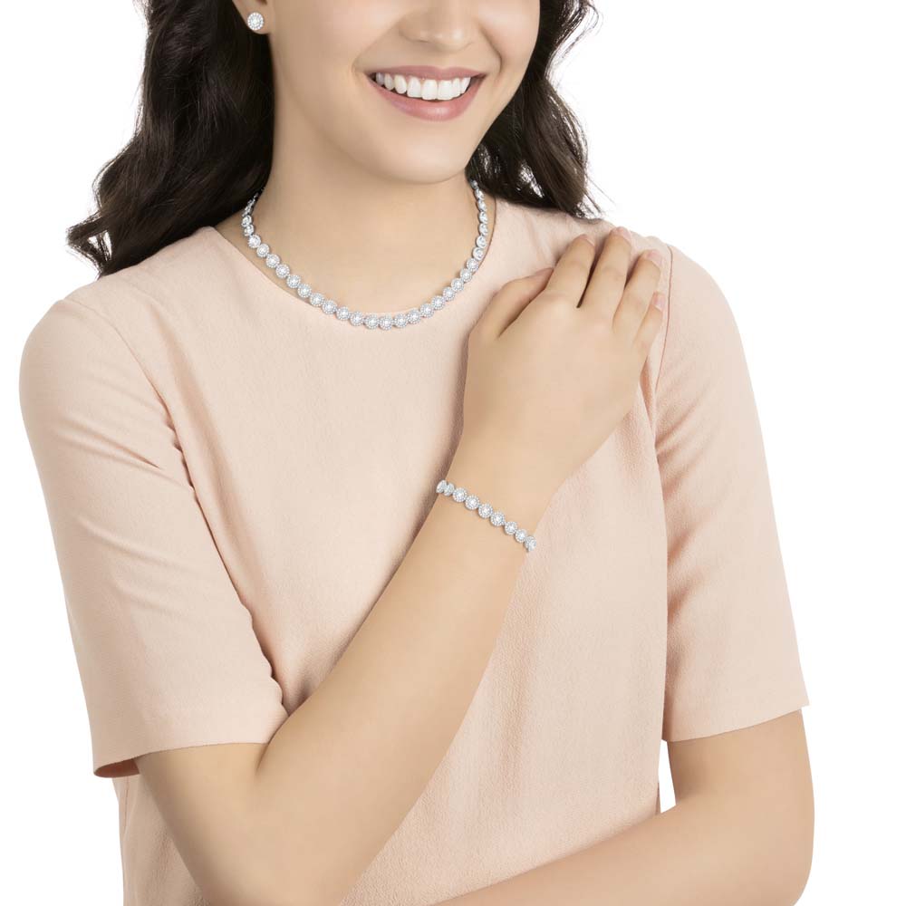 5367853 Swarovski Angelic Gerdanlık Set, Beyaz, Rodyum kaplama - 5367853 5367853 Swarovski Angelic Gerdanlık Set, Beyaz, Rodyum kaplama - 5367853