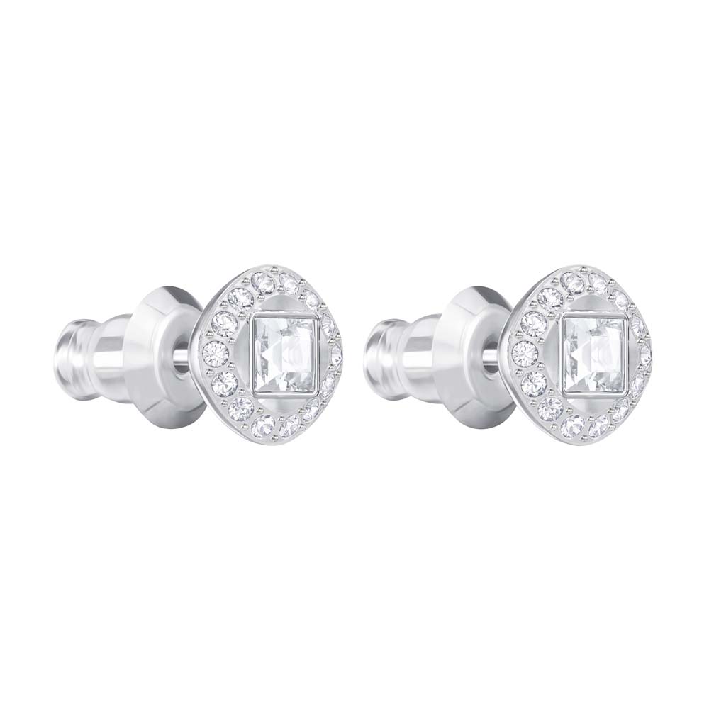 Swarovski Angelic Square İğneli Küpeler, Beyaz, Rodyum kaplama - 5368146 Swarovski Angelic Square İğneli Küpeler, Beyaz, Rodyum kaplama - 5368146