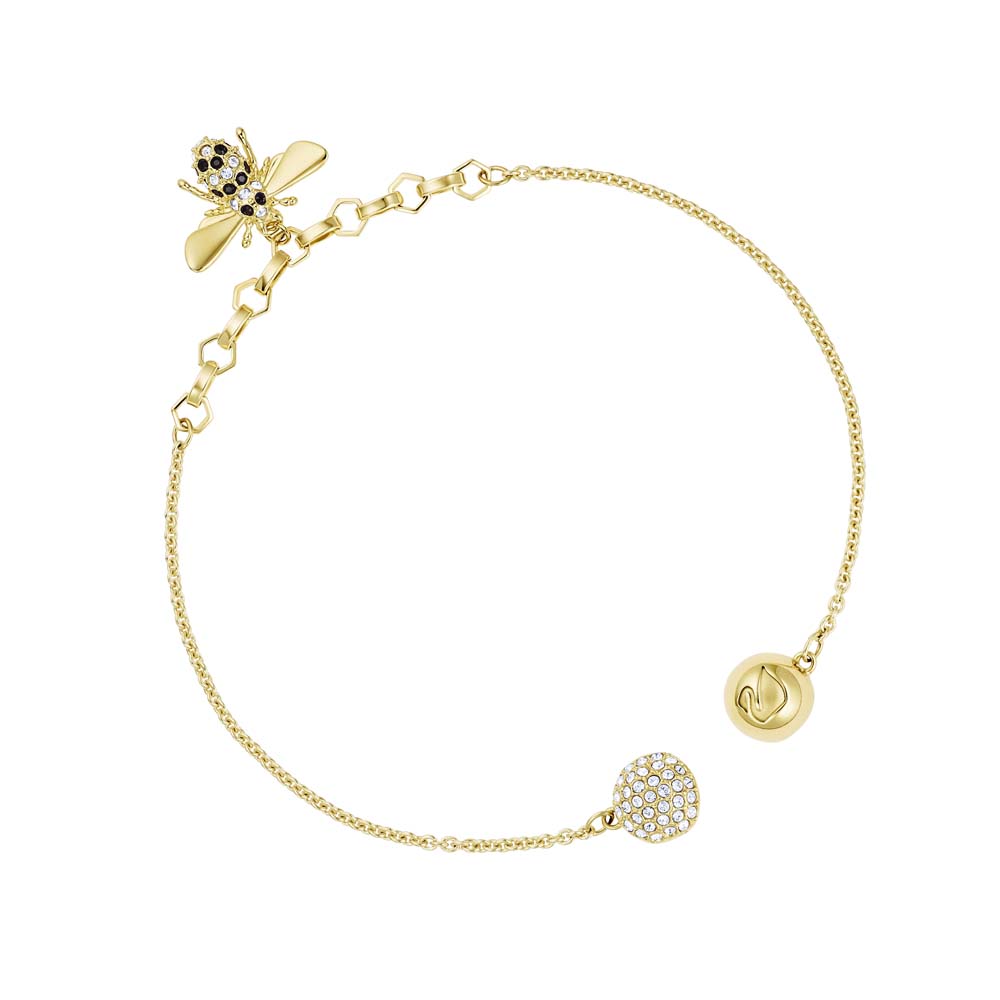 Swarovski Remix Collection Bee Strand, Siyah, Altın rengi kaplama M - 5380077 Swarovski Remix Collection Bee Strand, Siyah, Altın rengi kaplama M - 5380077