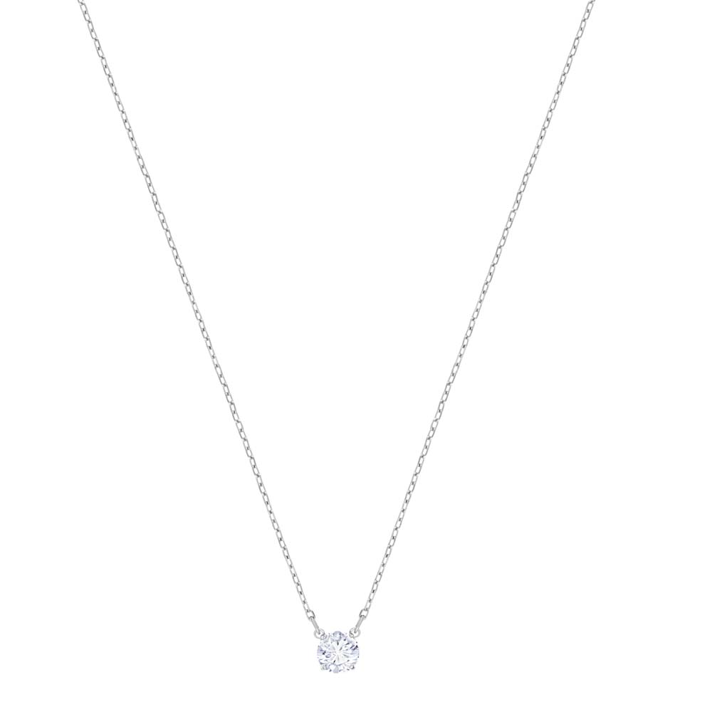 Swarovski Attract Round Kolye, Beyaz, Rodyum kaplama - 5408442 Swarovski Attract Round Kolye, Beyaz, Rodyum kaplama - 5408442