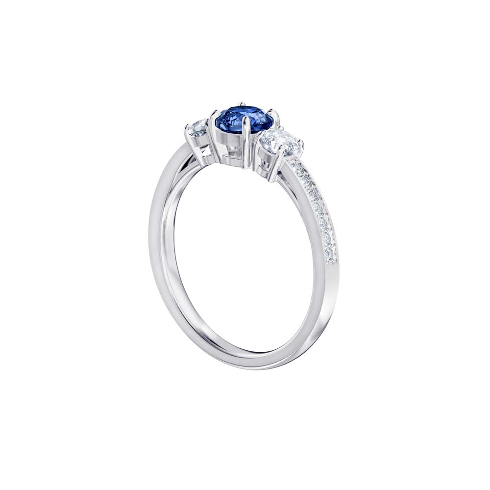 Swarovski Attract Trilogy Round Yüzük, Mavi, Rodyum kaplama 55 - 5416152 Swarovski Attract Trilogy Round Yüzük, Mavi, Rodyum kaplama 55 - 5416152