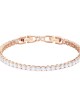 Swarovski Tennis Bileklik, Beyaz, Pembe altın rengi kaplama - 5464948