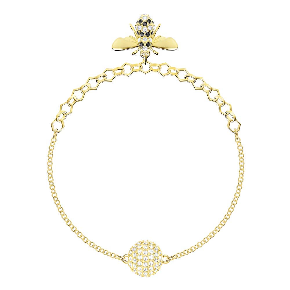 Swarovski Remix Collection Bee Strand, Siyah, Altın rengi kaplama L - 5466040 Swarovski Remix Collection Bee Strand, Siyah, Altın rengi kaplama L - 5466040