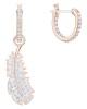 Swarovski Nice Halka Küpeler, Beyaz, Pembe altın rengi kaplama - 5497872 Swarovski Nice Halka Küpeler, Beyaz, Pembe altın rengi kaplama - 5497872
