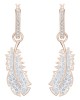 Swarovski Nice Halka Küpeler, Beyaz, Pembe altın rengi kaplama - 5497872 Swarovski Nice Halka Küpeler, Beyaz, Pembe altın rengi kaplama - 5497872