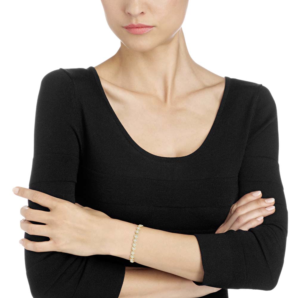 Swarovski Angelic Bileklik, Beyaz, Altın rengi kaplama - 5505469