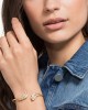 Swarovski Nice Bileklik, Beyaz, Altın rengi kaplama M Swarovski Nice Bileklik, Beyaz, Altın rengi kaplama M
