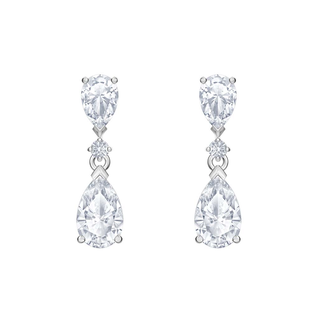 Swarovski Attract Delikli Damla Küpe, Beyaz, Rodyum kaplama - 5512393 Swarovski Attract Delikli Damla Küpe, Beyaz, Rodyum kaplama - 5512393