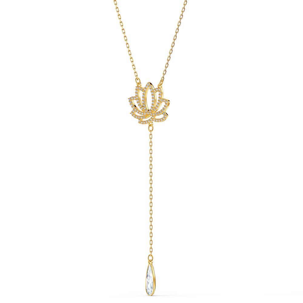 Swarovski Symbolic Lotus Kolye, Beyaz, Altın rengi kaplama - 5521468 Swarovski Symbolic Lotus Kolye, Beyaz, Altın rengi kaplama - 5521468