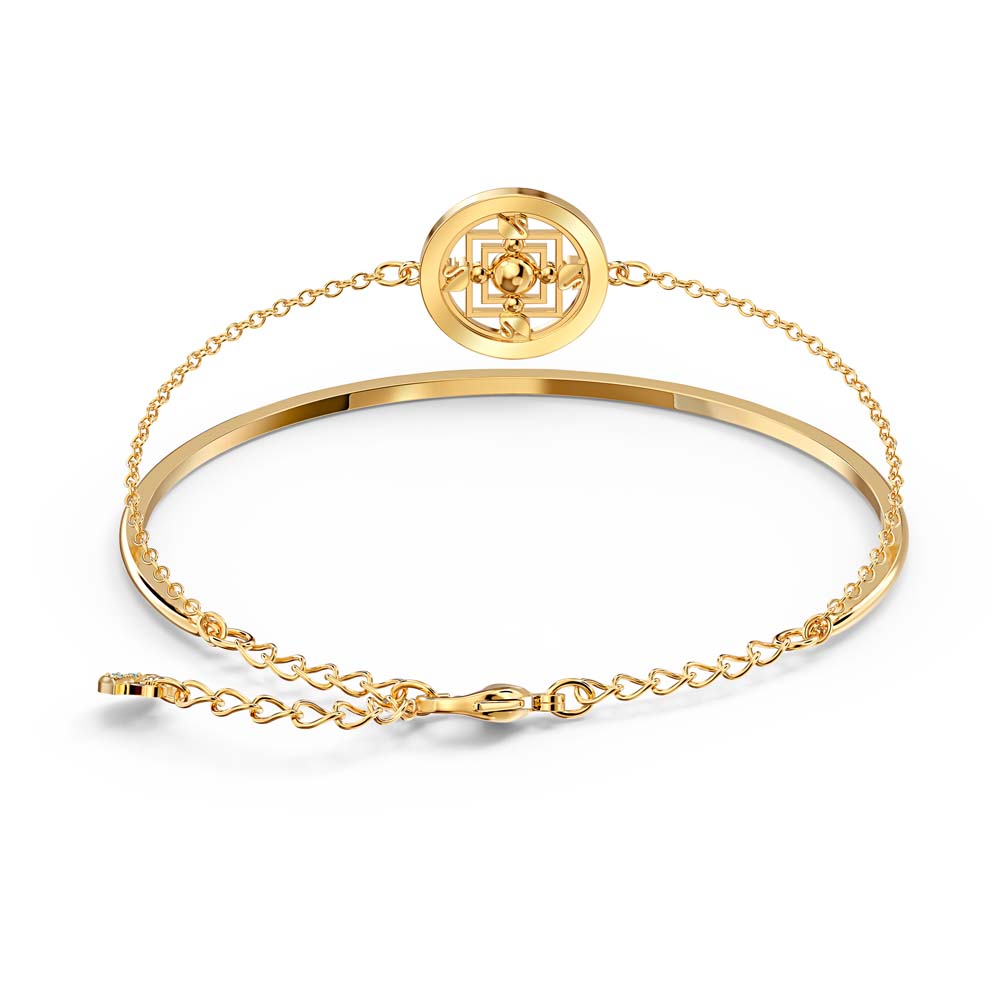 Swarovski Symbolic Mandala Bileklik, Yeşil, Altın rengi kaplama - 5521493