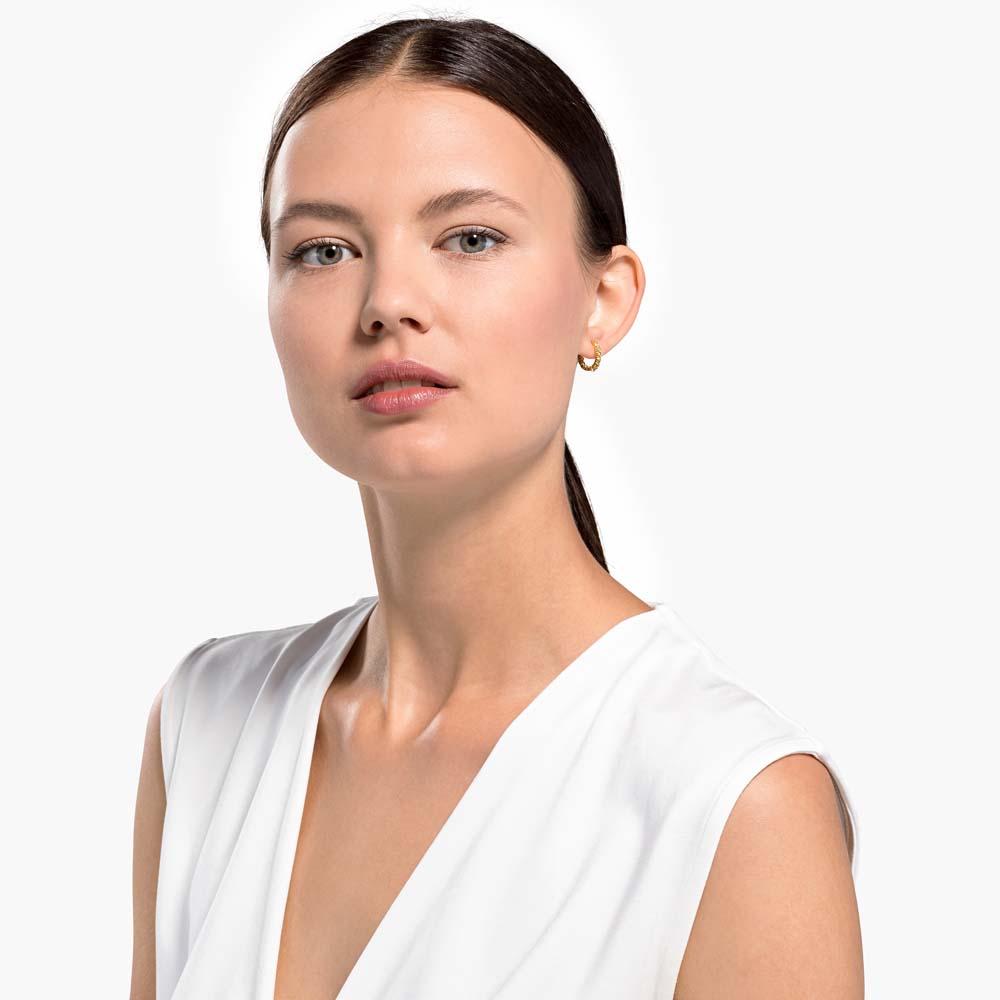 Swarovski Vittore Halka Küpeler, Altın Rengi, Altın rengi kaplama - 5522880 Swarovski Vittore Halka Küpeler, Altın Rengi, Altın rengi kaplama - 5522880