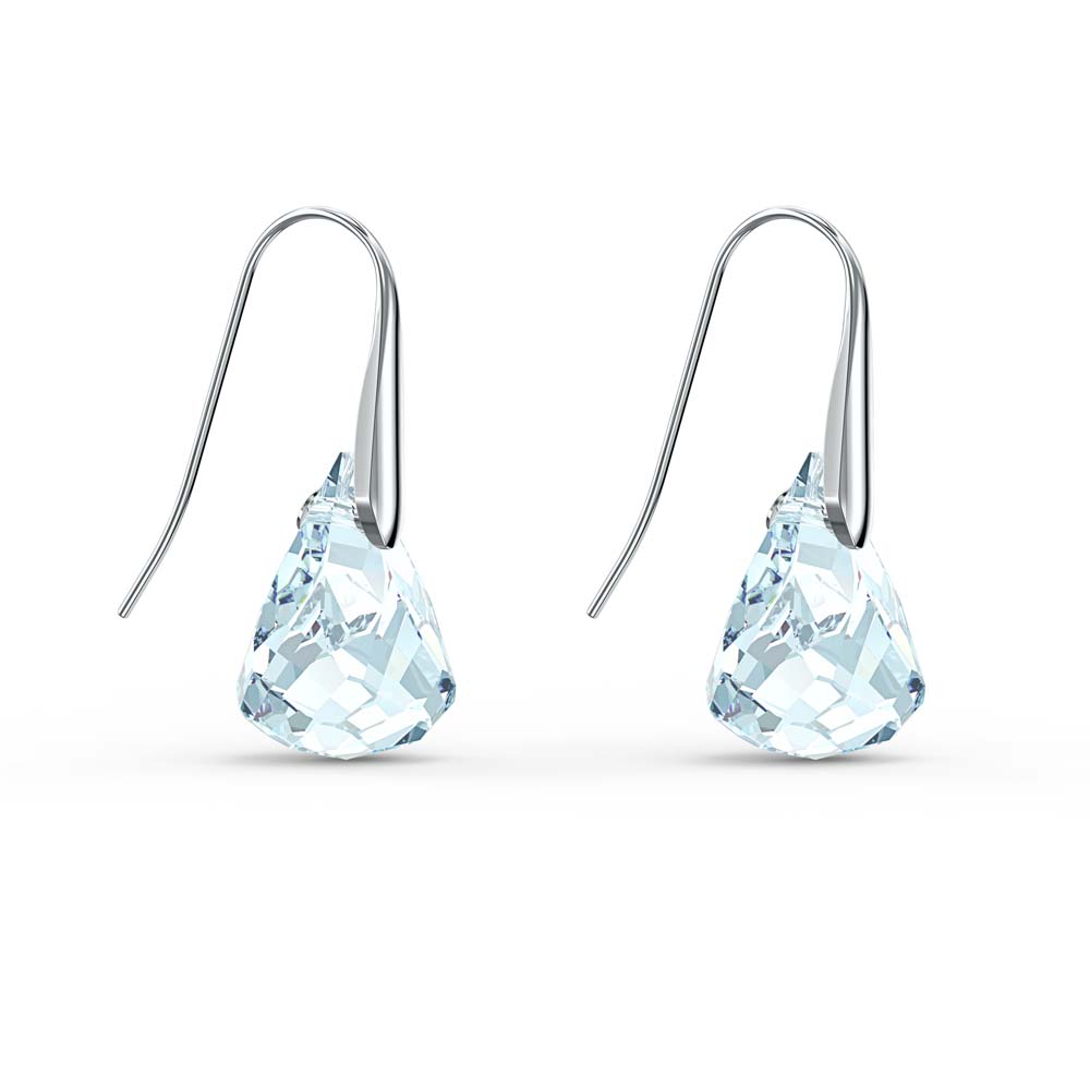 Swarovski Spirit İğneli Küpeler, Turkuaz, Rodyum kaplama - 5529138