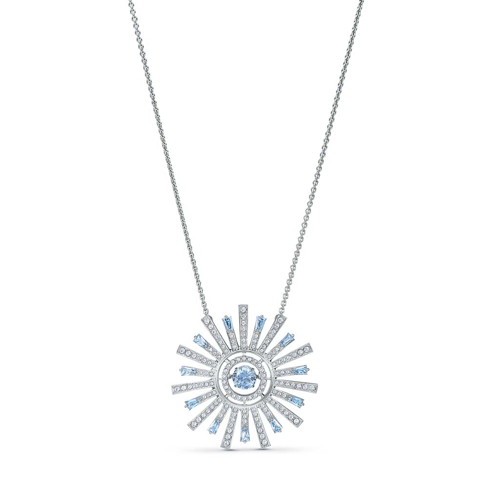 Swarovski Sunshine Kolye, Mavi, Rodyum kaplama - 5536731 Swarovski Sunshine Kolye, Mavi, Rodyum kaplama - 5536731