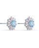 Swarovski Sunshine İğneli Küpeler, Mavi, Rodyum kaplama - 5536741 Swarovski Sunshine İğneli Küpeler, Mavi, Rodyum kaplama - 5536741