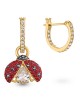 Swarovski Sparkling Dance Ladybug İğneli Küpeler, Kırmızı, Altın rengi kaplama - 5537490 Swarovski Sparkling Dance Ladybug İğneli Küpeler, Kırmızı, Altın rengi kaplama - 5537490