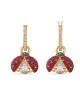 Swarovski Sparkling Dance Ladybug İğneli Küpeler, Kırmızı, Altın rengi kaplama - 5537490 Swarovski Sparkling Dance Ladybug İğneli Küpeler, Kırmızı, Altın rengi kaplama - 5537490