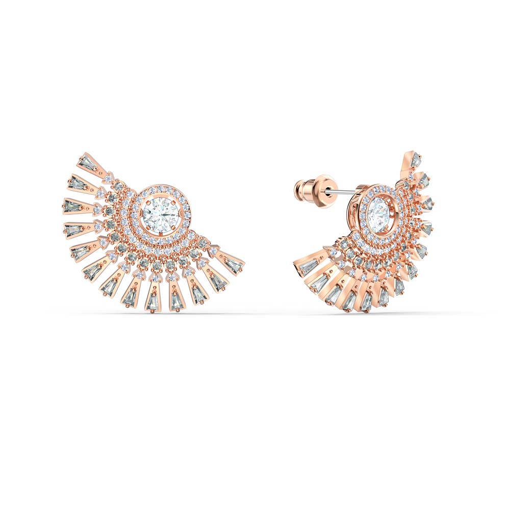 Swarovski Sparkling Dance Dial Up İğneli Küpeler, Gri, Pembe altın rengi kaplama - 5558190 Swarovski Sparkling Dance Dial Up İğneli Küpeler, Gri, Pembe altın rengi kaplama - 5558190