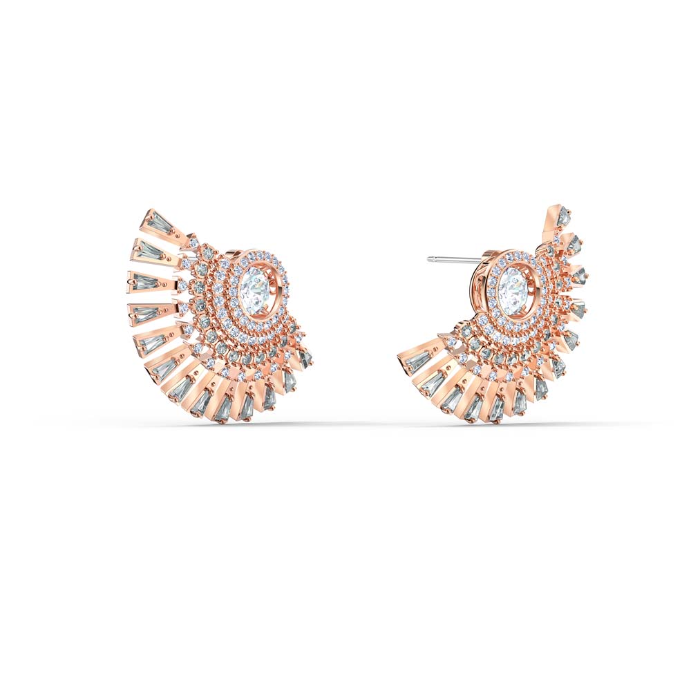 Swarovski Sparkling Dance Dial Up İğneli Küpeler, Gri, Pembe altın rengi kaplama - 5558190 Swarovski Sparkling Dance Dial Up İğneli Küpeler, Gri, Pembe altın rengi kaplama - 5558190