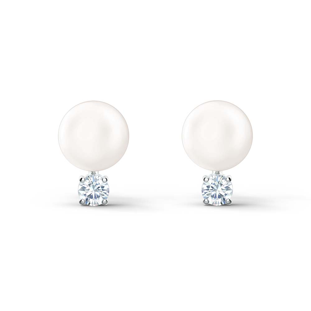 Swarovski Treasure Pearl İğneli Küpeler, Beyaz, Rodyum kaplama - 5559420 Swarovski Treasure Pearl İğneli Küpeler, Beyaz, Rodyum kaplama - 5559420