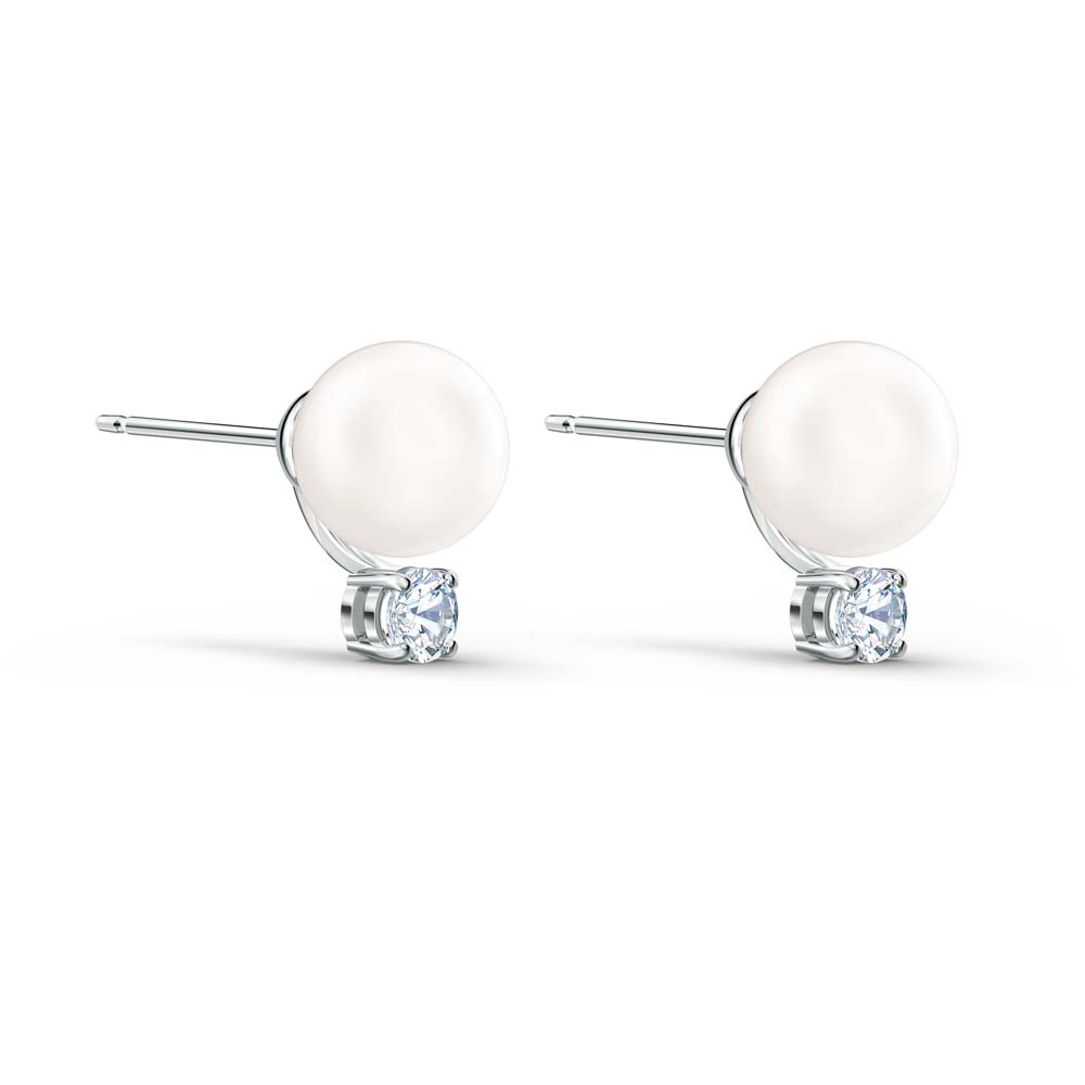 Swarovski Treasure Pearl İğneli Küpeler, Beyaz, Rodyum kaplama - 5559420 Swarovski Treasure Pearl İğneli Küpeler, Beyaz, Rodyum kaplama - 5559420