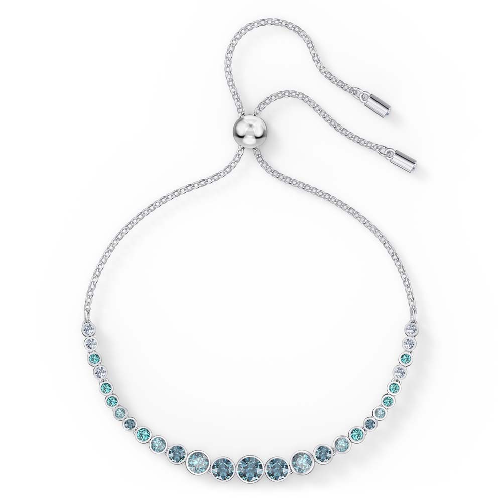 Swarovski Emily Gradient Bileklik, Mavi, Rodyum kaplama - 5562130 Swarovski Emily Gradient Bileklik, Mavi, Rodyum kaplama - 5562130