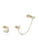 Swarovski Time İğneli Kelepçe Küpe, Beyaz, Karışık metal bitiş - 5566005 Swarovski Time İğneli Kelepçe Küpe, Beyaz, Karışık metal bitiş - 5566005