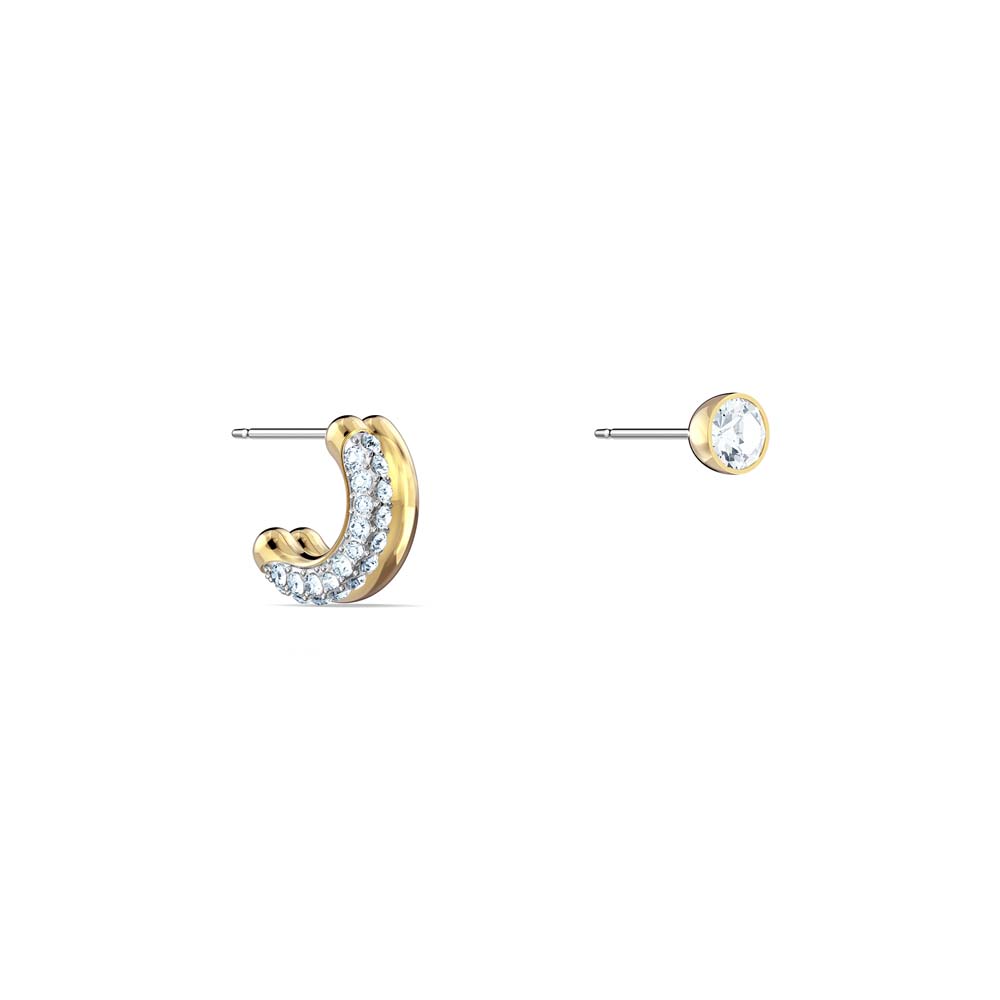 Swarovski Time İğneli Kelepçe Küpe, Beyaz, Karışık metal bitiş - 5566005 Swarovski Time İğneli Kelepçe Küpe, Beyaz, Karışık metal bitiş - 5566005