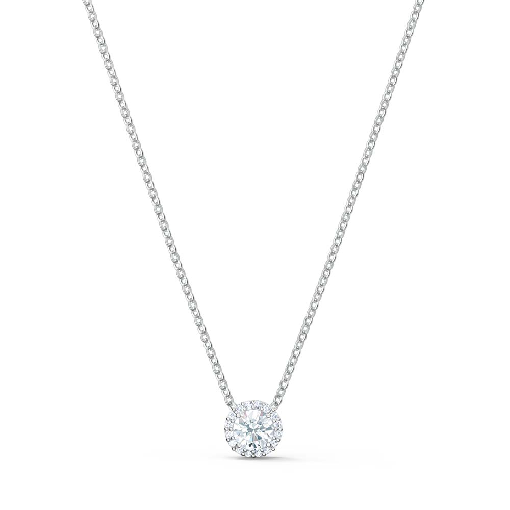 Swarovski Angelic Round Kolye Ucu, Beyaz, Rodyum kaplama - 5567931