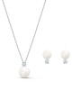 Swarovski Treasure Pearl Set, Beyaz, Rodyum kaplama - 5569758
